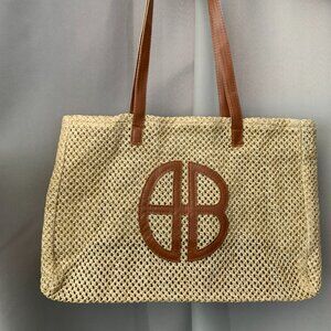 AB Woven Beach Shopper Everyday Large Capacity Tote Bag Handbag